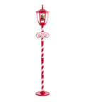 saint joy lampione natalizio rosso 180 cm con neve luce led e musica 2 varianti babbo natale o orsetto effetto palla di vetro addobbo di natale da terra ean 8056819080858