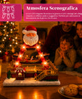 saint joy giostra natalizia luminosa santasail 27 cm con barca in movimento luci led e melodie natalizie selettore luci o luci e musica usb o batterie ean 8050043127747
