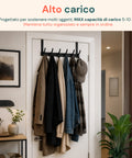 avilia home appendiabiti da porta in alluminio con 12 ganci portata 10kg adatto per porte spesse da 41 45 cm ean 8052879012006