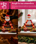 saint joy giostra natalizia luminosa santasail 27 cm con barca in movimento luci led e melodie natalizie selettore luci o luci e musica usb o batterie ean 8050043127747