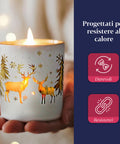 saint joy set di 3 portacandele decorativi in edizione limitata natalizia in vetro ean 8050043127624