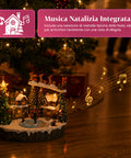saint joy villaggio natalizio luminoso snowtime con pista di pattinaggio animata luci led e musica slitta di babbo natale polyresin 215x158x225 cm ean 8050043127723