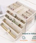 avilia home scatola portagioie 5 cassetti organizer gioielli con scomparti multimisura ean 8052879011634