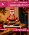 saint joy giostra natalizia luminosa santasail 27 cm con barca in movimento luci led e melodie natalizie selettore luci o luci e musica usb o batterie ean 8050043127747