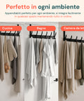 avilia home appendiabiti da porta in alluminio con 12 ganci portata 10kg adatto per porte spesse da 41 45 cm ean 8052879012006