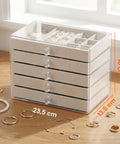 avilia home scatola portagioie 5 cassetti organizer gioielli con scomparti multimisura ean 8052879011634