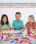 avilia kit creativo bambini 4 12 anni con zaino unicorno e 100 pezzi ean 8056819053623