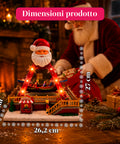 saint joy giostra natalizia luminosa santasail 27 cm con barca in movimento luci led e melodie natalizie selettore luci o luci e musica usb o batterie ean 8050043127747