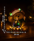 saint joy orsetto di natale luminoso con trenino rotante e carillon teddy xmas bear station decorazione natalizia led in poliresina 205 cm ean 8050043127662