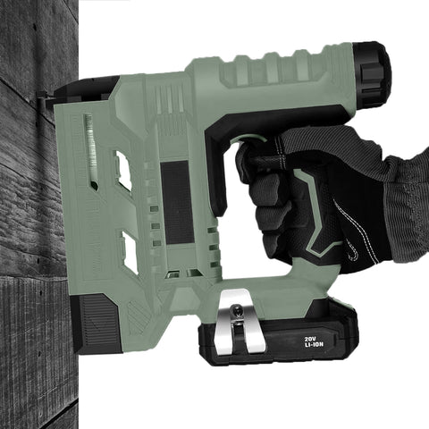 Pistola grapadora y clavadora inalámbrica con recambios surtidos 20v - 230hz