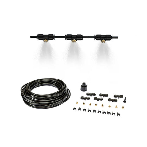 Kit de riego por nebulización de 15 m para plantas, cenadores y jardines