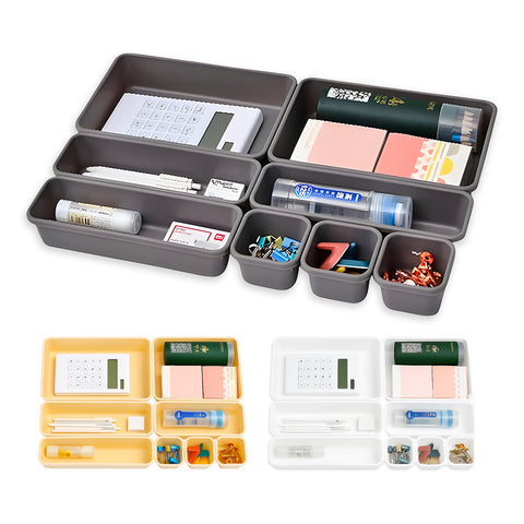 Organizador de cajón ahorraespacio de 8 piezas, multiuso para casa, oficina, baño y maquillaje