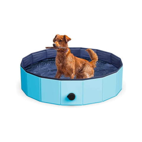 Piscina para mascotas de PVC con fondo antideslizante, segura y cómoda