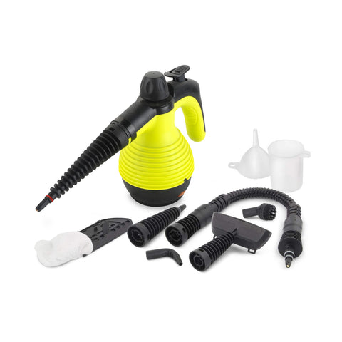 Limpiador de vapor portátil de 1050W con calentamiento rápido y accesorios incluidos