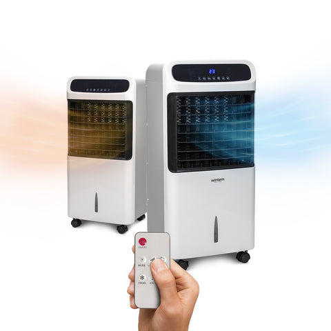 Enfriador de aire 4 en 1 de 11L con calefacción, humidificador y temporizador de 12h