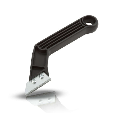 Rascador para juntas con cabeza angulada y empuñadura ergonómica
