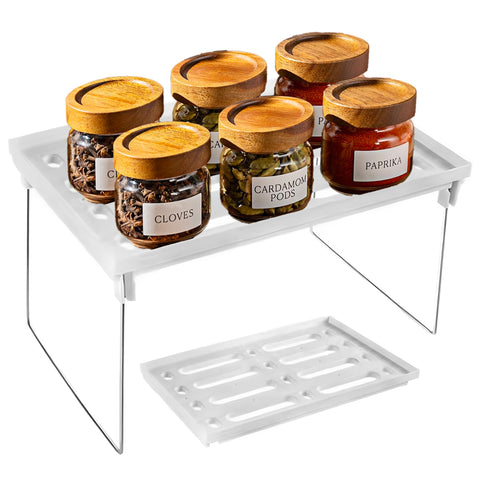 Set de 3 estantes plegables multiuso que ahorran espacio, con diseño compacto y plegable