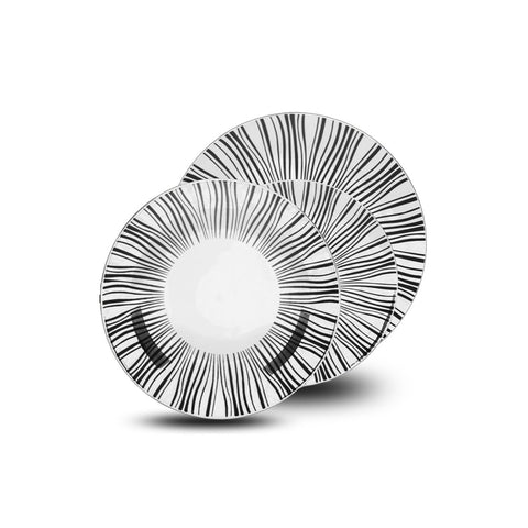 Vajilla de 18 piezas de porcelana Union blanca