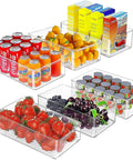 Set completo contenitori trasparenti per frigorifero con bibite, arance, fragole, mirtilli e conserve - organizer modulari per perfetta organizzazione alimenti
