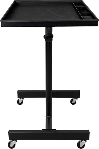 Mesa auxiliar de acero con ruedas y altura regulable hasta 123,5 cm