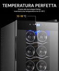 Cantinetta Vino Refrigerata Silenziosa con Display Led Touch e Mensole Cromate