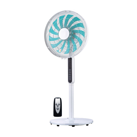 Ventilador de pie de 60 W con 13 aspas, 3 alturas y 3 velocidades, temporizador y mando a distancia
