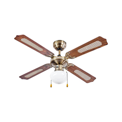 Ventilador de techo reversible para verano e invierno, con luz y 3 velocidades