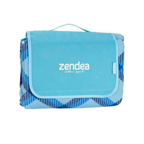 Manta de picnic de poliéster impermeable de 200x200cm con asa y tejido resistente