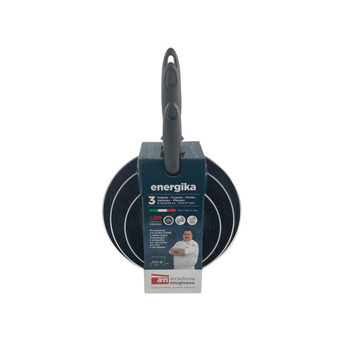 Set de 3 sartenes aptas para inducción 18-24-28cm