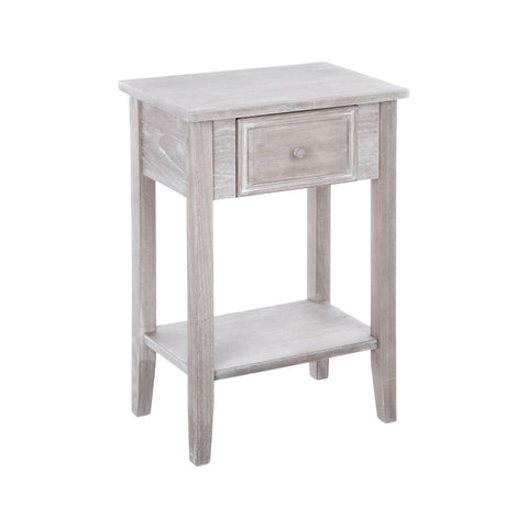 Mesita de noche de madera con 1 cajón 45x67x30cm
