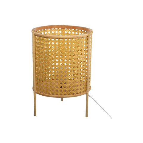 Lámpara de mesa de bambú y ratán 28 cm