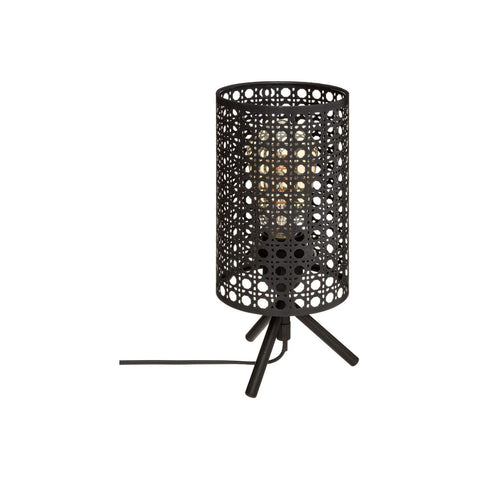 Lámpara de mesa de metal negro 28cm