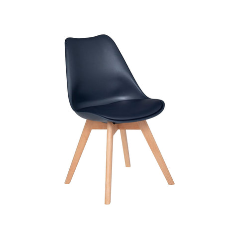 Silla de comedor con patas de madera de haya