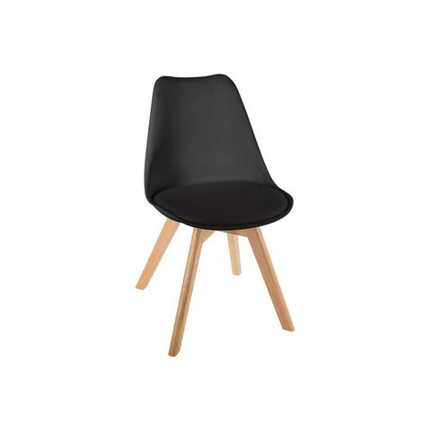 Silla de comedor con patas de madera de haya