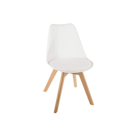 Silla de comedor con patas de madera de haya