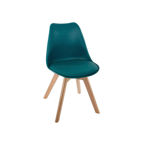 Silla de comedor con patas de madera de haya