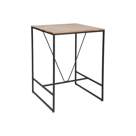 Mesa de bar de madera y metal 80x80x98cm