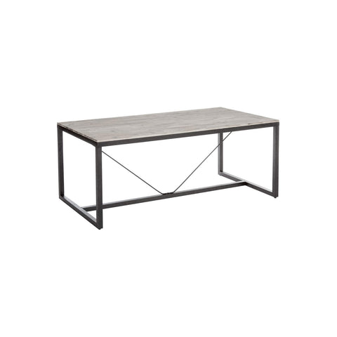 Mesa de comedor de madera y metal 85x90x180cm