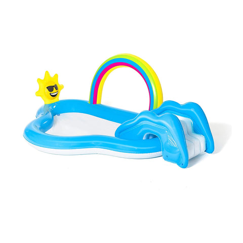 Piscina Arcoíris con tobogán 257x91cm