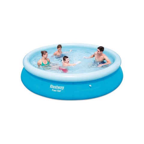 Piscina hinchable elevada de jardín 366x76cm con parche de reparación