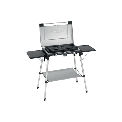 Hornillo grill de exterior de 2 fuegos compacto