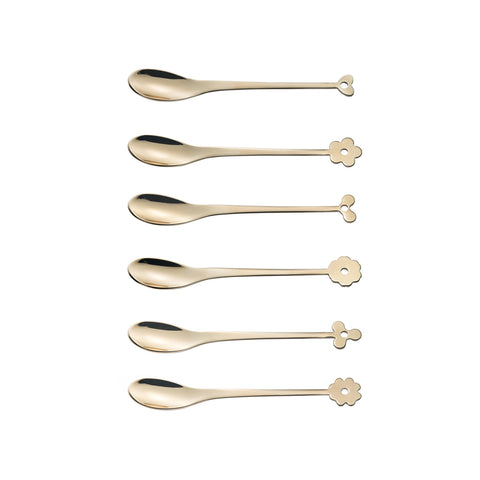Cucharas para capuchino y macedonia, set de 6
