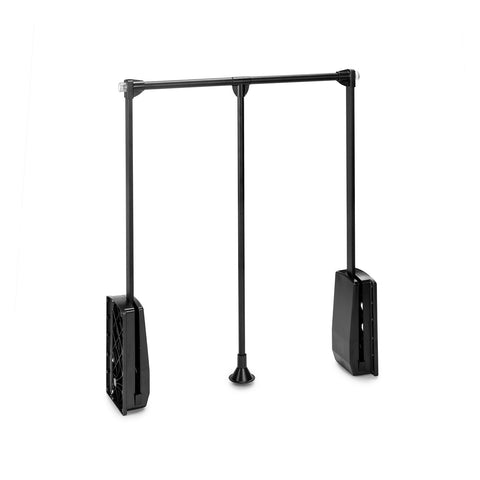 Perchero extraíble para armario de acero 60-83x84cm negro