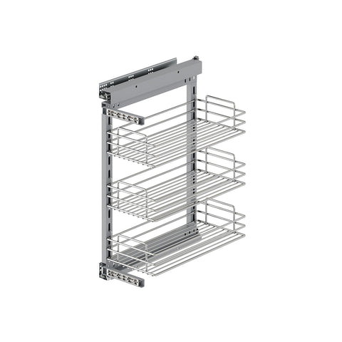 Organizador de cocina extraíble de 3 estantes para cajón de acero 30x48cm