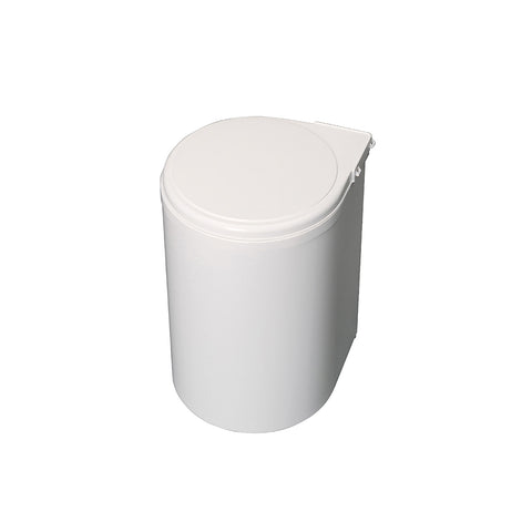 Cubo de basura para fijar a la puerta con tapa automática 13l blanco