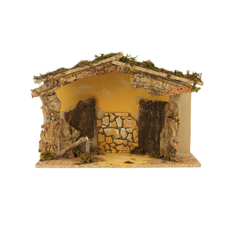 Cabaña de madera para belén de 26x50x29cm