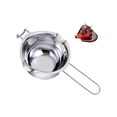 Cazo para baño María de acero inoxidable, ideal para cera y chocolate, de 14 cm
