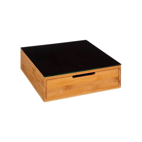 Cajón para cápsulas de café en bambú natural