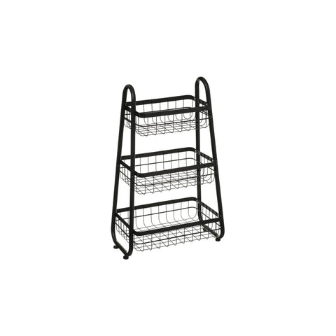 Contenedor de metal con 3 cestas 74x29x75cm