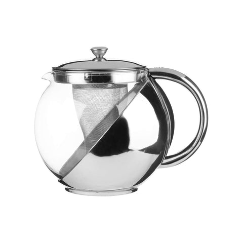 Tetera de vidrio y acero con filtro para té 1,10 L